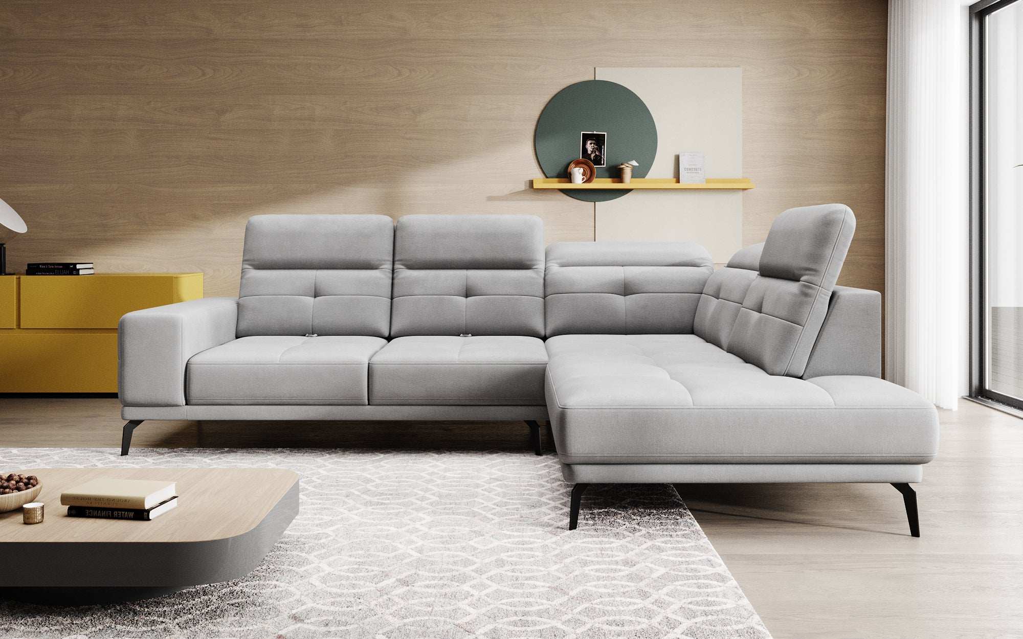 Designer Sofa Isabella mit verstellbarer Kopf- und Rückenlehne