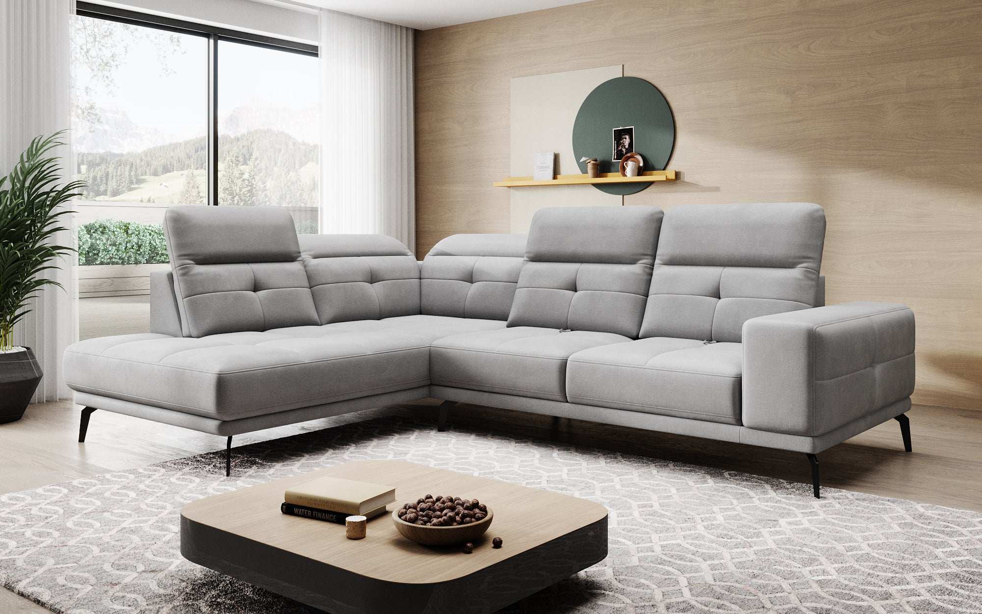 Designer Sofa Isabella mit verstellbarer Kopf- und Rückenlehne