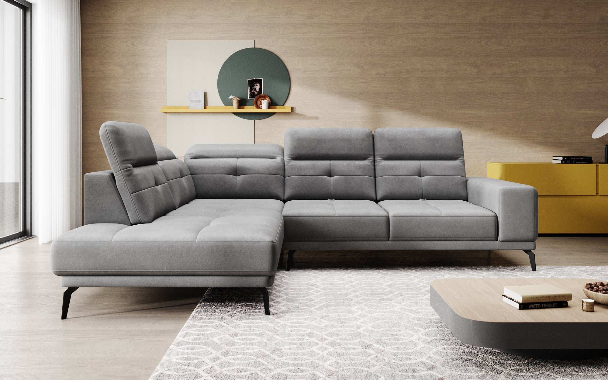 Designer Sofa Isabella mit verstellbarer Kopf- und Rückenlehne