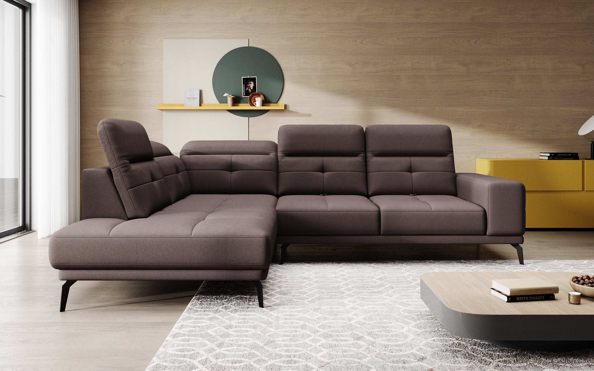 Designer Sofa Isabella mit verstellbarer Kopf- und Rückenlehne