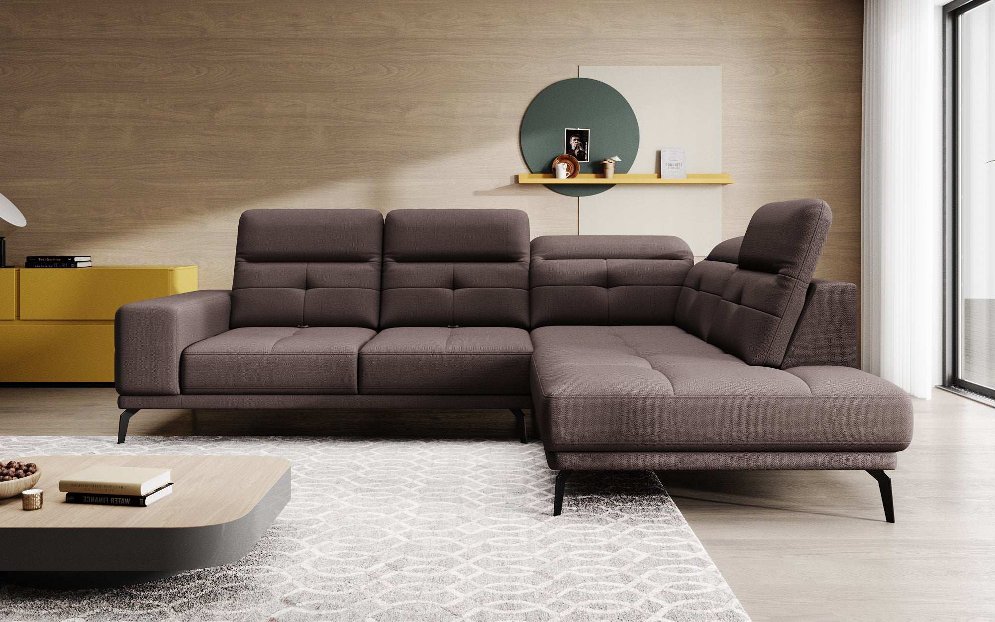 Designer Sofa Isabella mit verstellbarer Kopf- und Rückenlehne