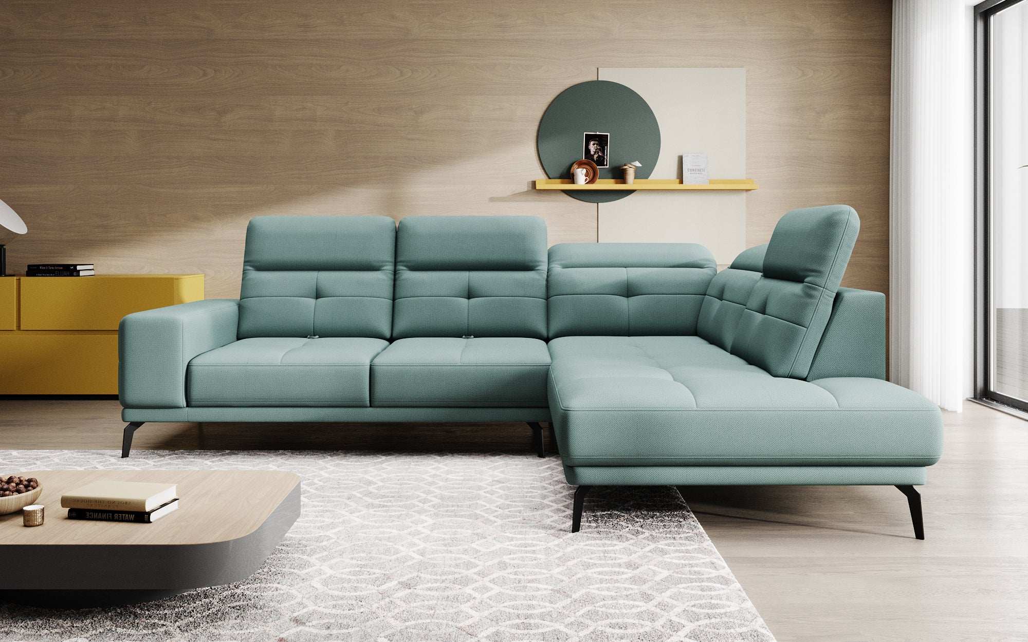 Designer Sofa Isabella mit verstellbarer Kopf- und Rückenlehne