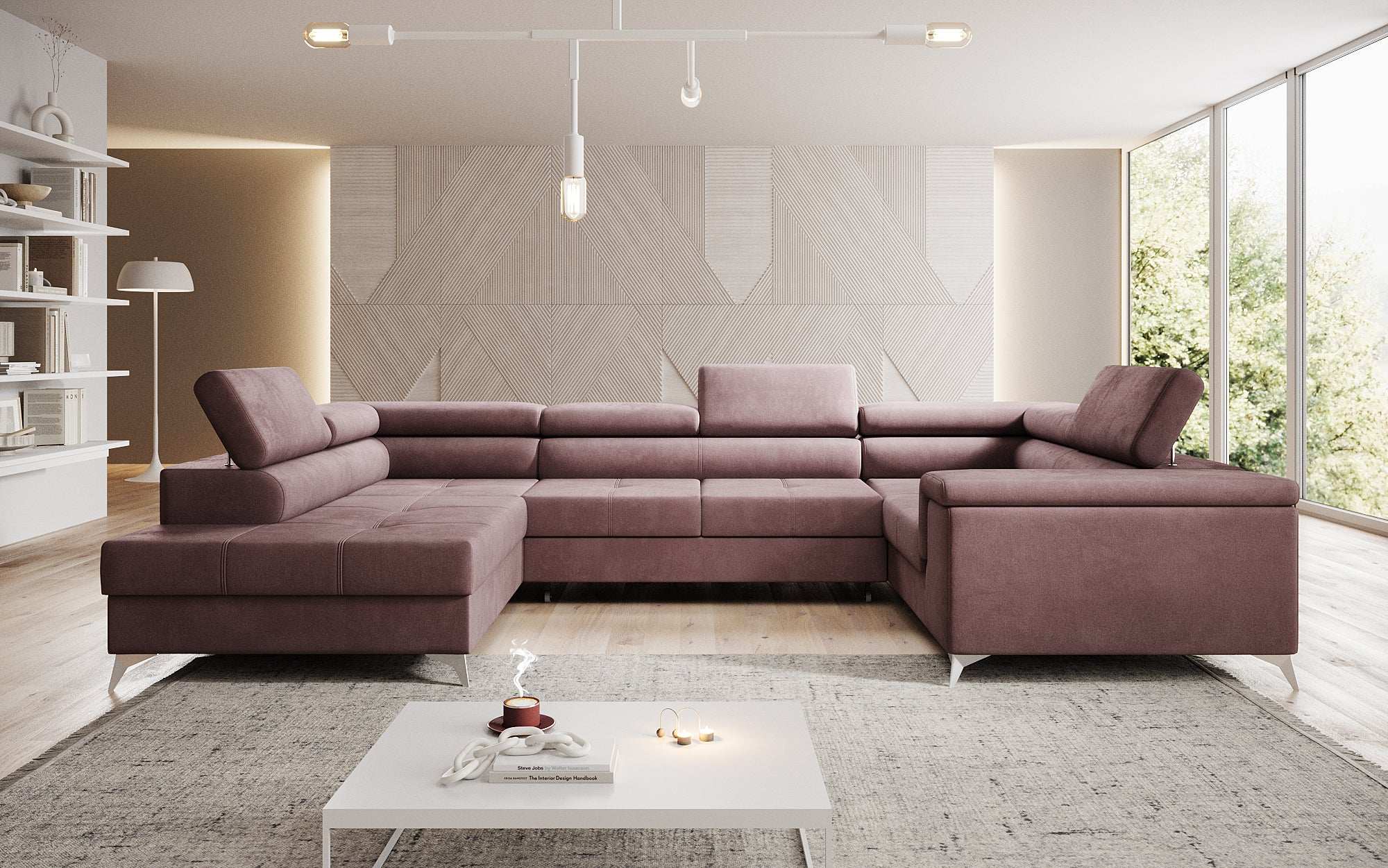 Designer Sofa Torino mit Schlaf- und Klappfunktion