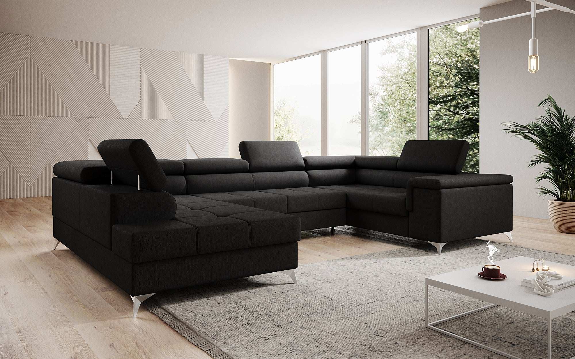 Designer Sofa Torino mit Schlaf- und Klappfunktion