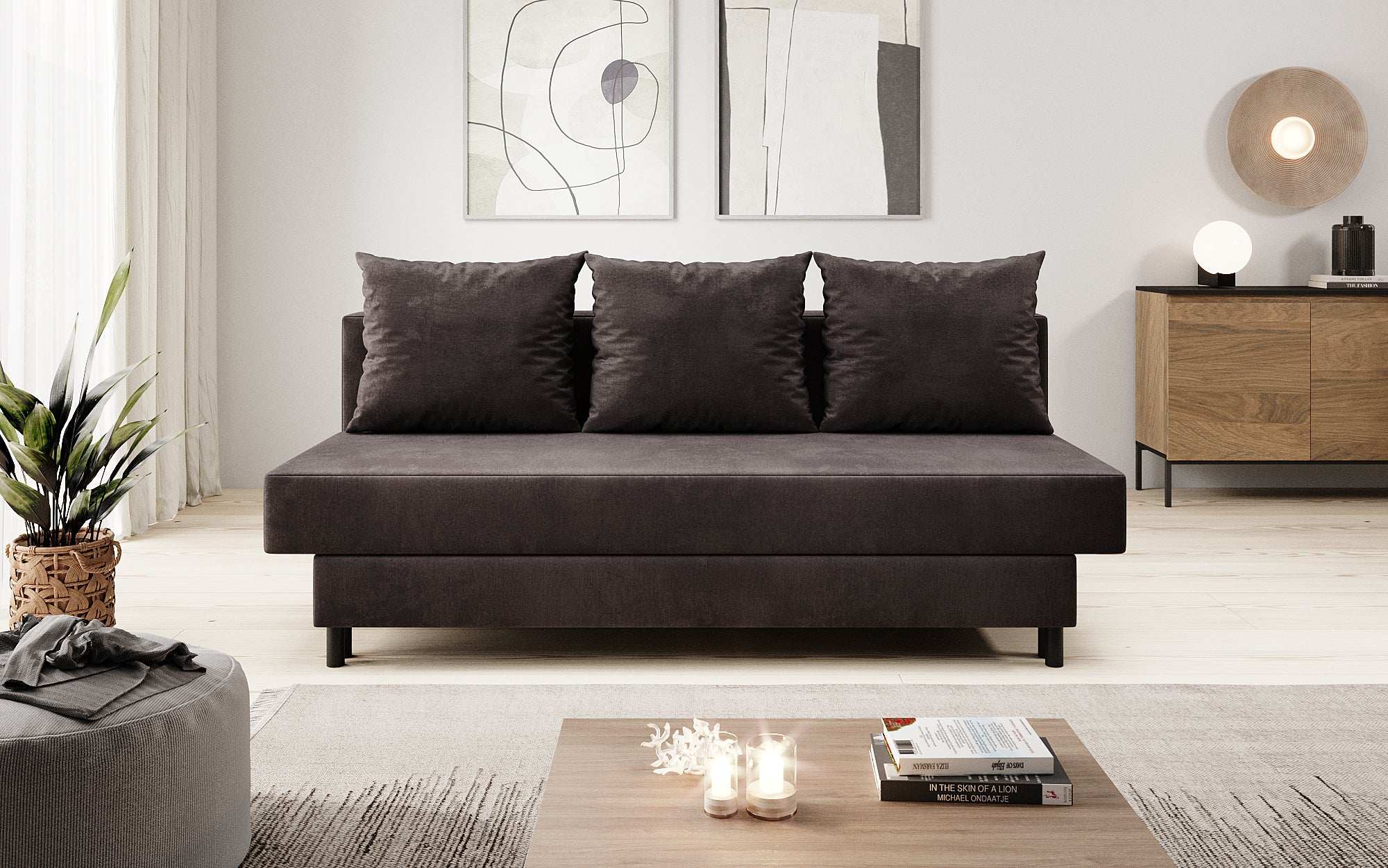 Designer Sofa Lino mit Schlaffunktion