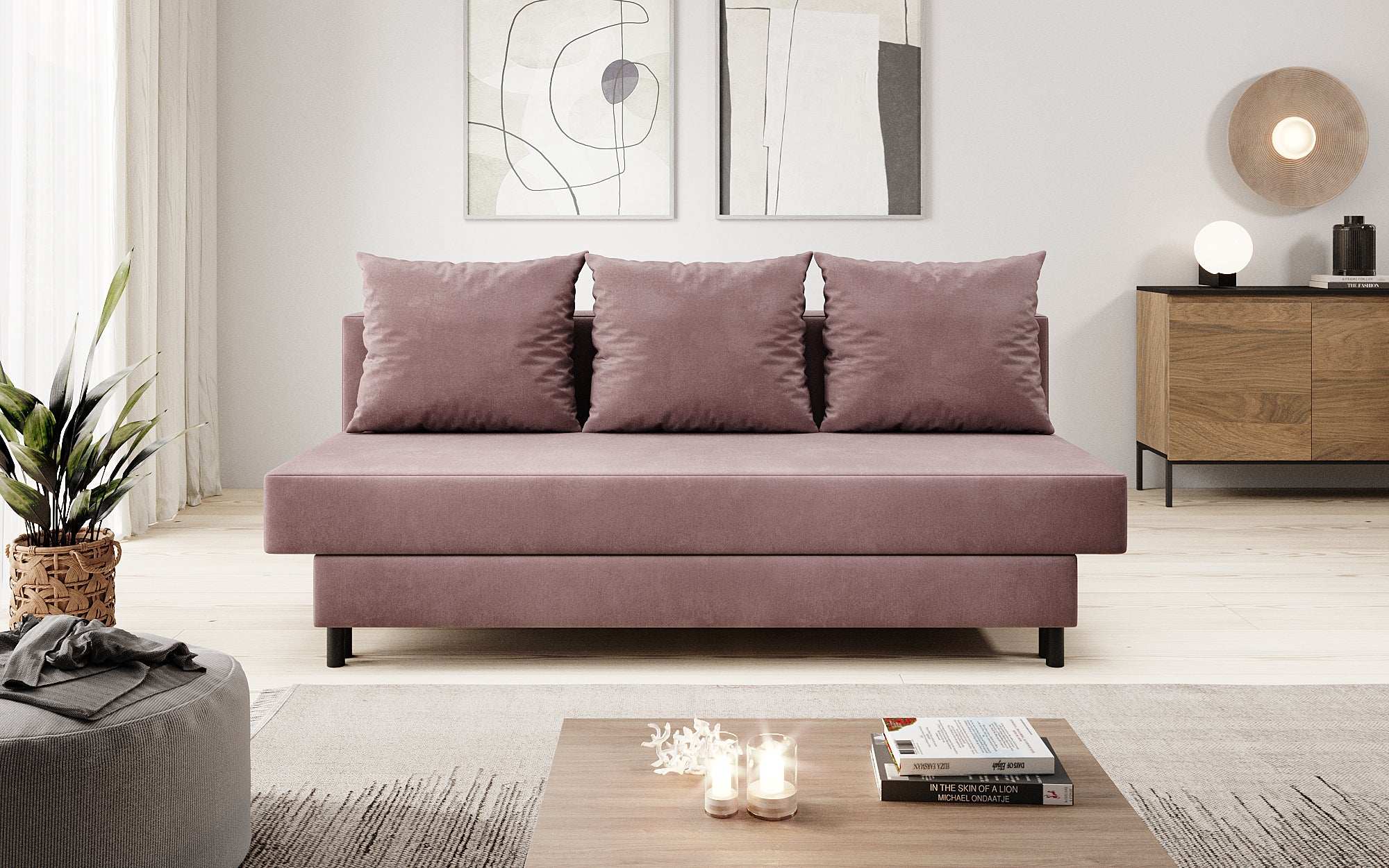 Designer Sofa Lino mit Schlaffunktion