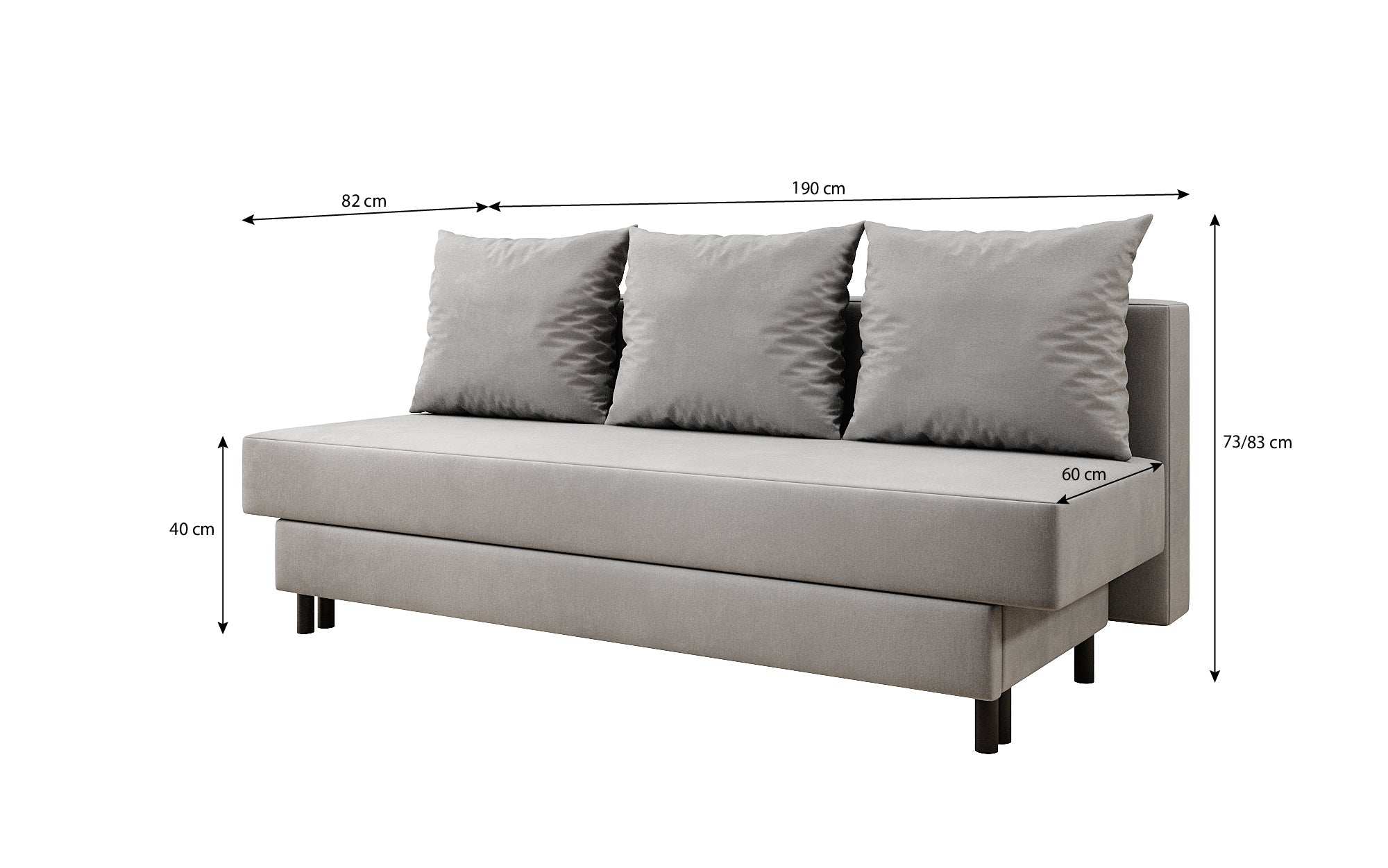 Designer Sofa Lino mit Schlaffunktion