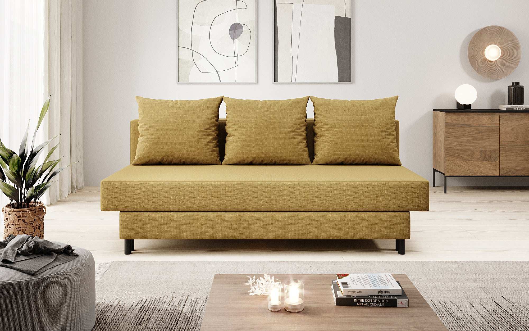 Designer Sofa Lino mit Schlaffunktion