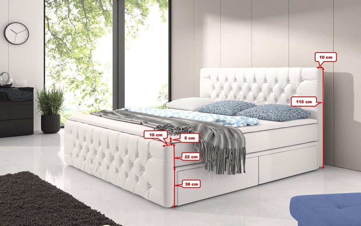 Boxspringbett Bellissimo mit 4 Schubladen - Luxusbetten24