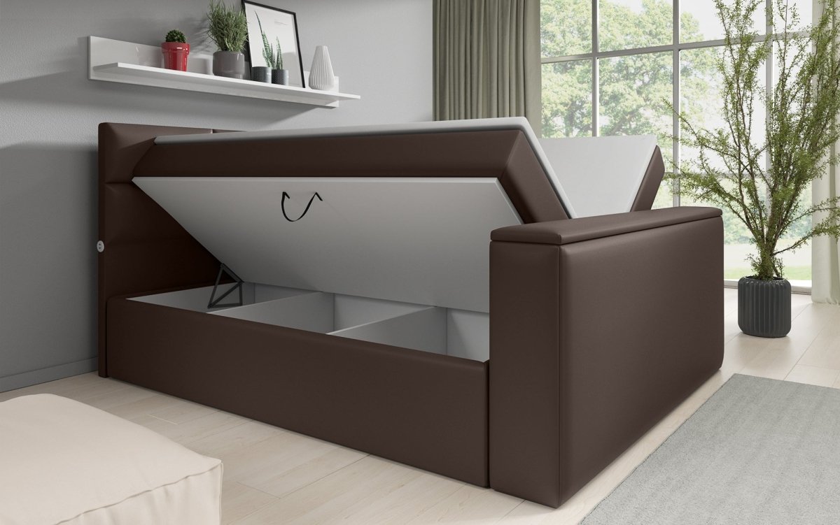 Boxspringbett Carito mit TV Lift, USB und Stauraum - Luxusbetten24