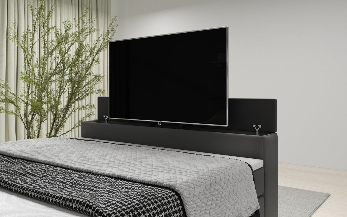 Boxspringbett Carito mit TV Lift, USB und Stauraum - Luxusbetten24