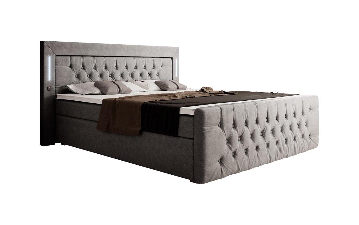 Boxspringbett Elegance mit LED, USB und Stauraum - Luxusbetten24