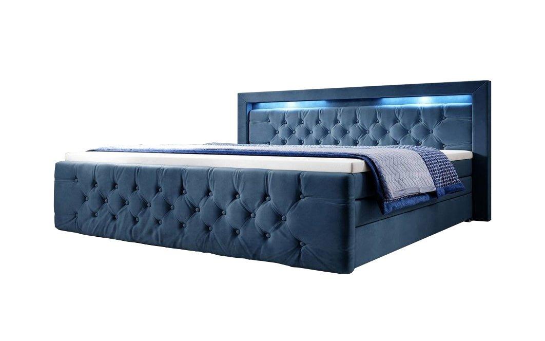 Boxspringbett Gloria mit LED und Stauraum - Luxusbetten24