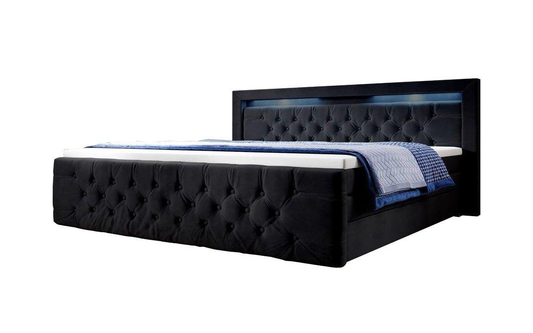 Boxspringbett Gloria mit LED und Stauraum - Luxusbetten24