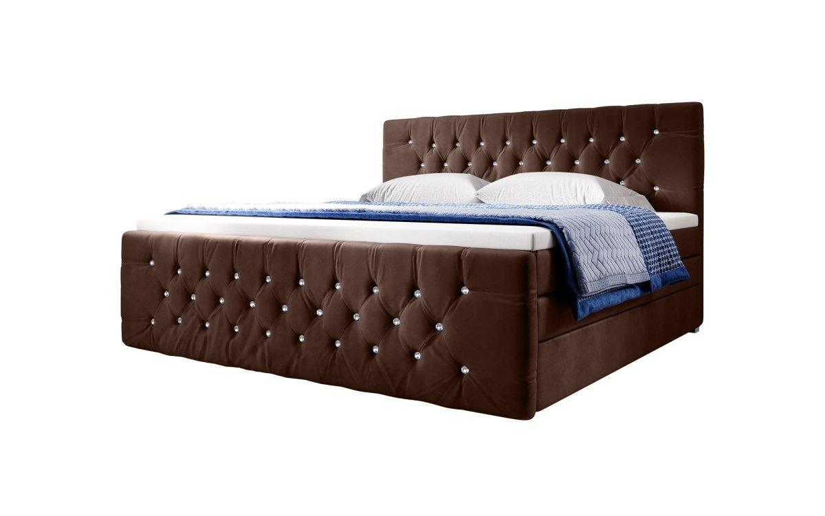 Boxspringbett Nobile mit Strass und Stauraum - Luxusbetten24