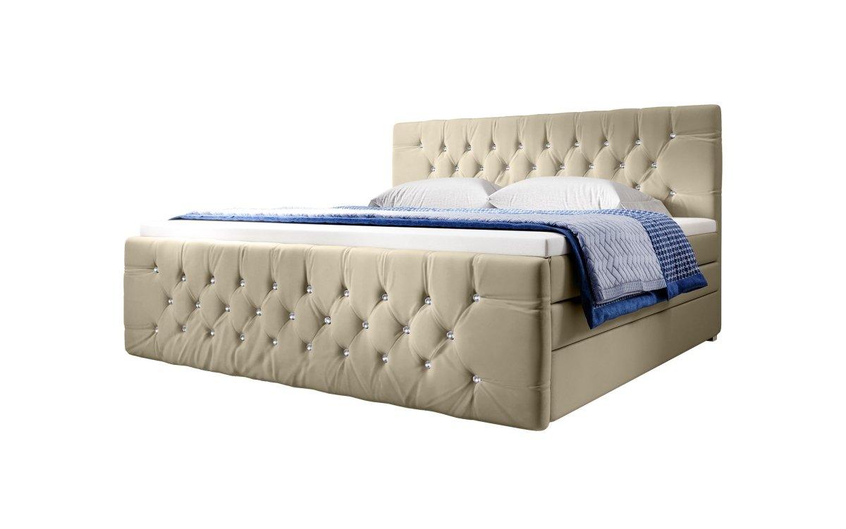 Boxspringbett Nobile mit Strass und Stauraum - Luxusbetten24