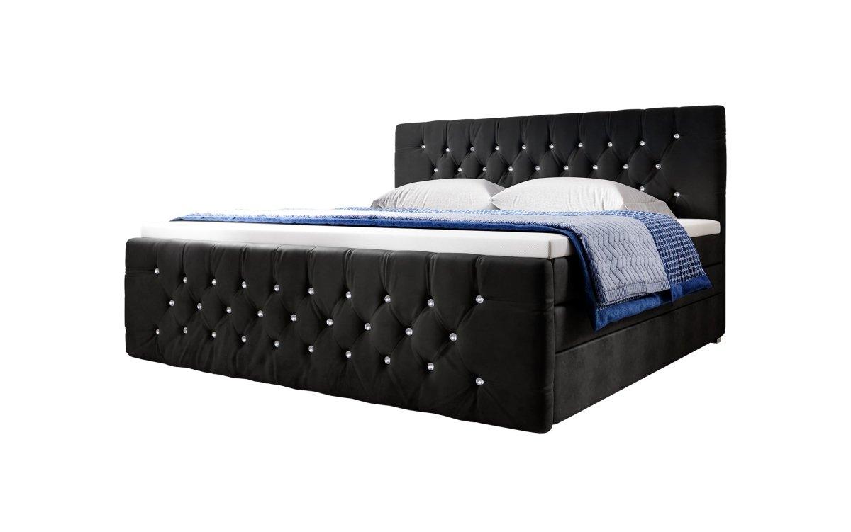 Boxspringbett Nobile mit Strass und Stauraum - Luxusbetten24