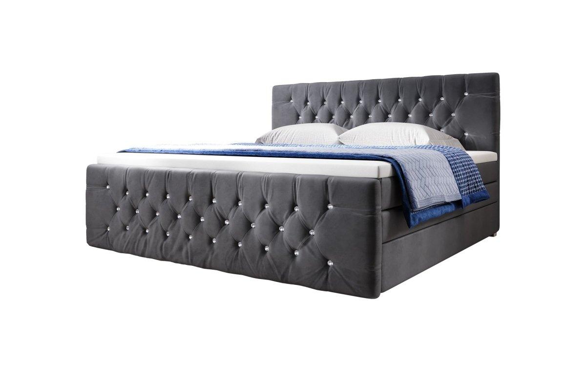 Boxspringbett Nobile mit Strass und Stauraum - Luxusbetten24