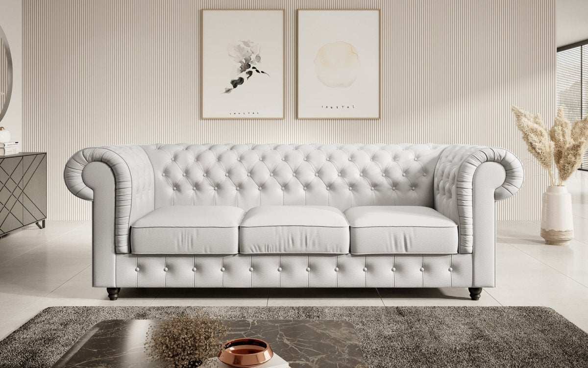 Chesterfield Sofa Hermine (Kunstleder) - Luxusbetten24