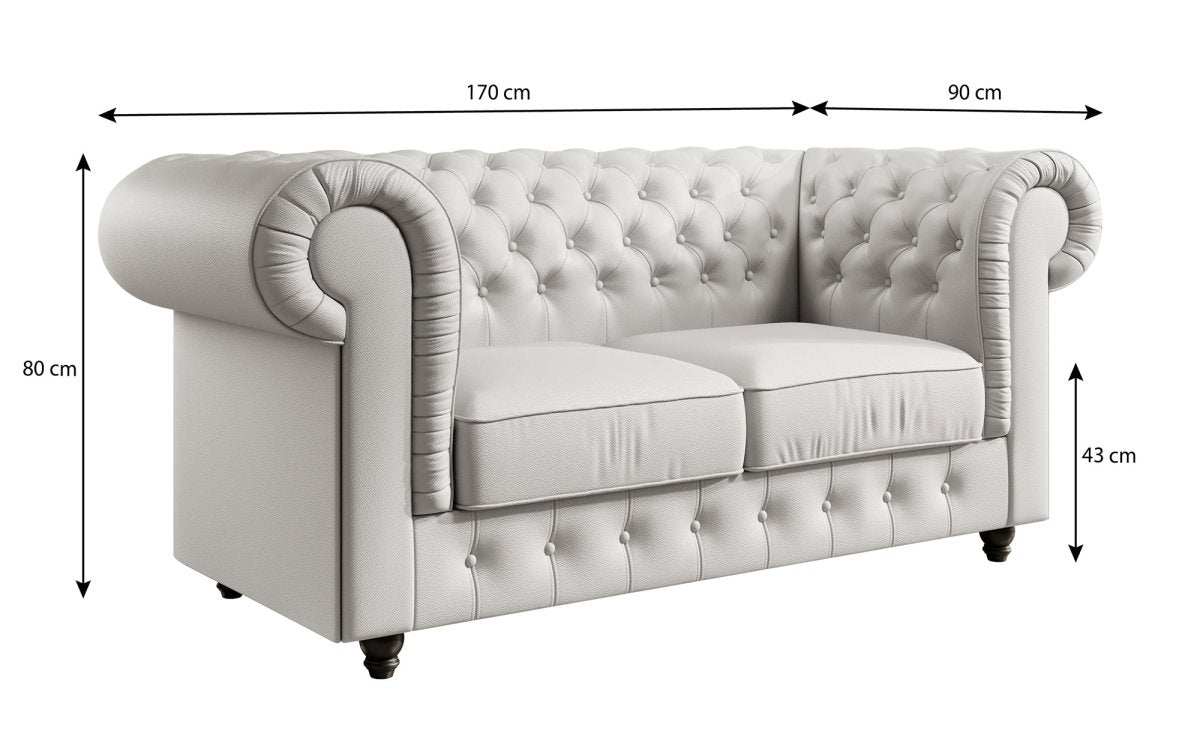 Chesterfield Sofa Lorena (Kunstleder) - Luxusbetten24