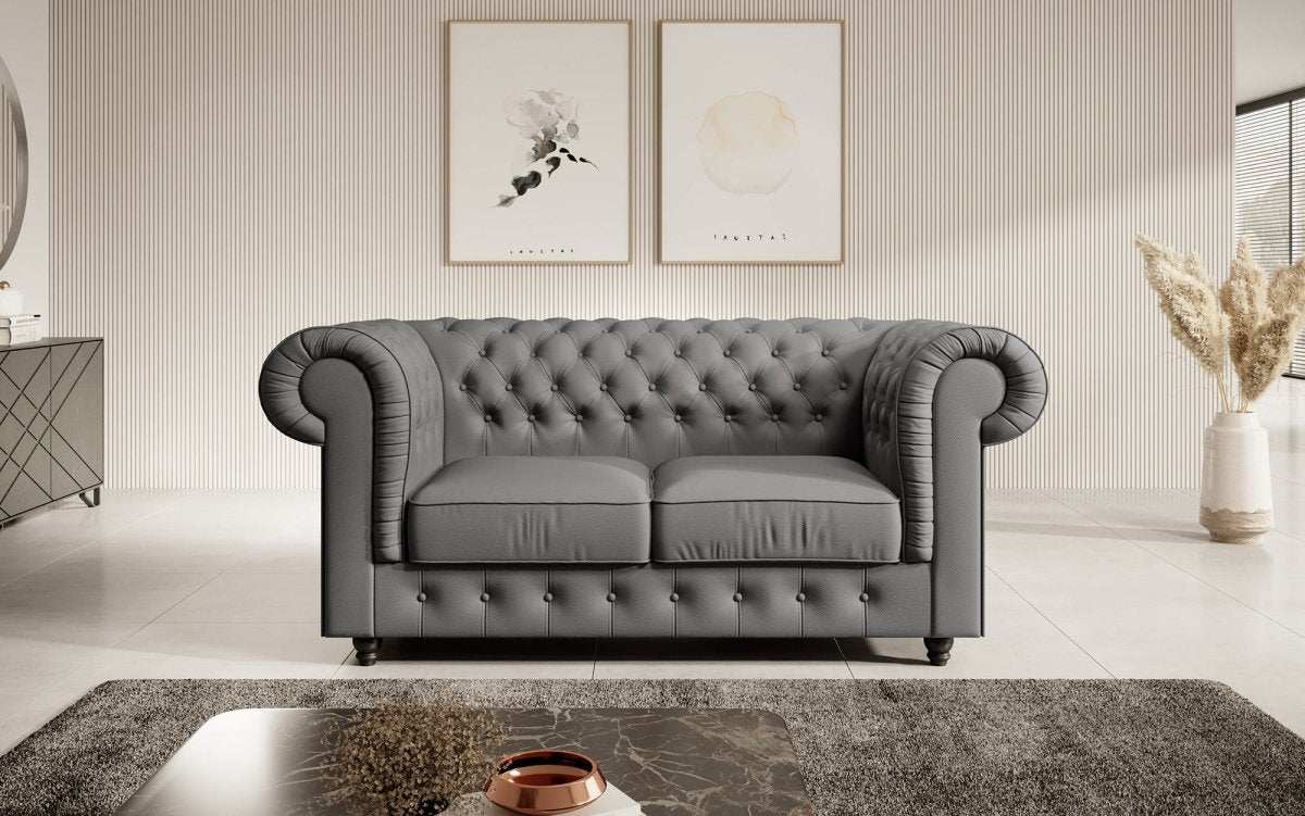 Chesterfield Sofa Lorena (Kunstleder) - Luxusbetten24