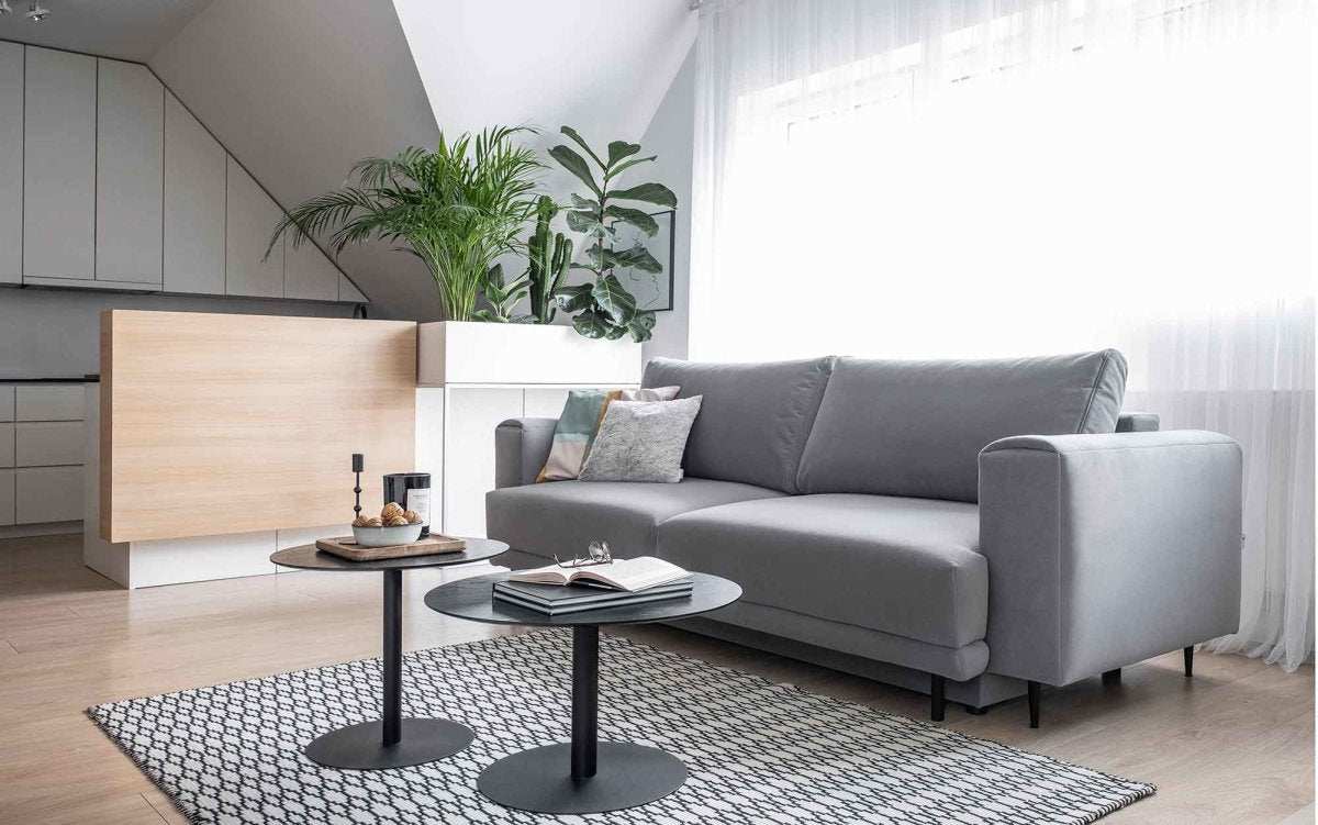 Designer 3er Sofa Diana mit Schlaffunktion und Stauraum - Luxusbetten24