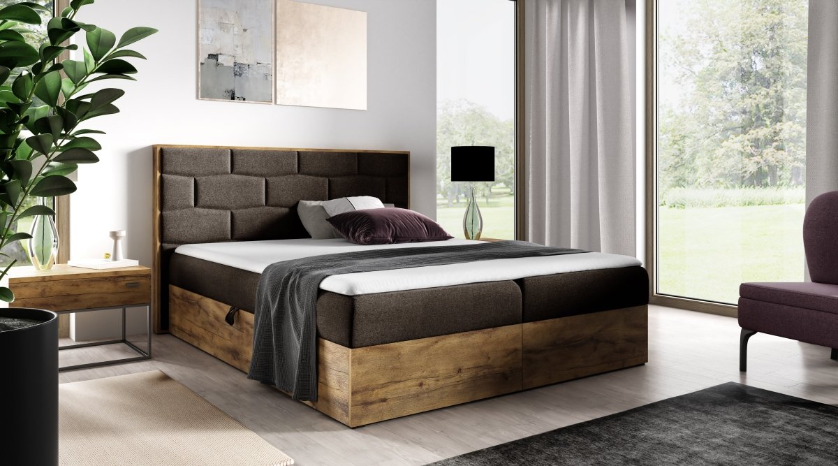 Designer Holzbett Nuro mit Stauraum - Luxusbetten24