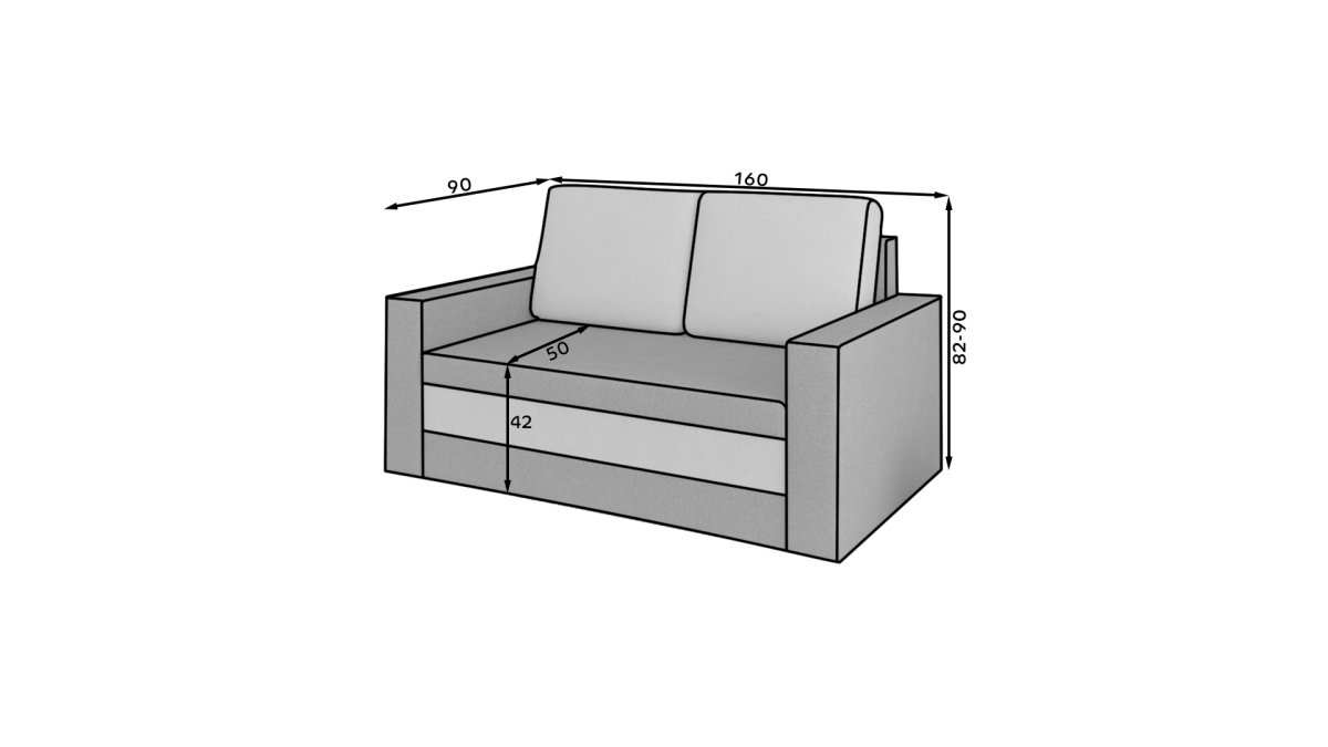 Designer Schlafsofa Wave mit Stauraum - Luxusbetten24