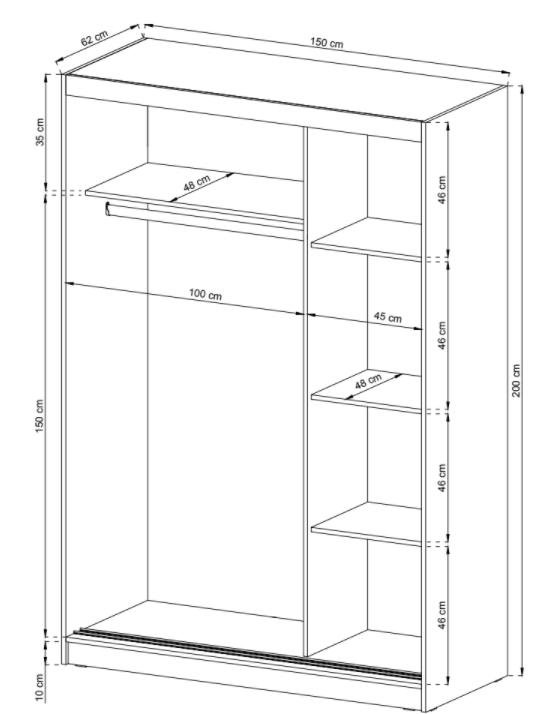 Designer Schrank Aime - Luxusbetten24