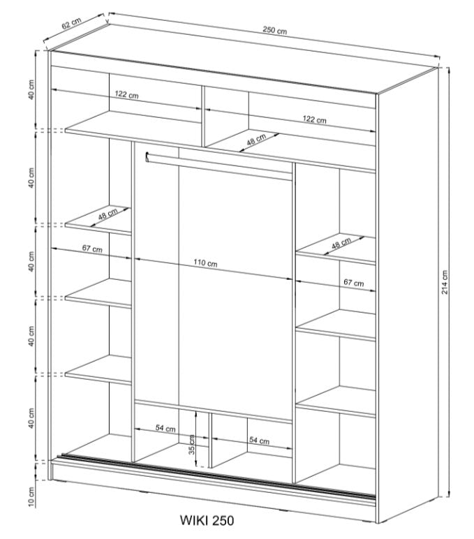 Designer Schrank Anisa inkl. LED - Luxusbetten24