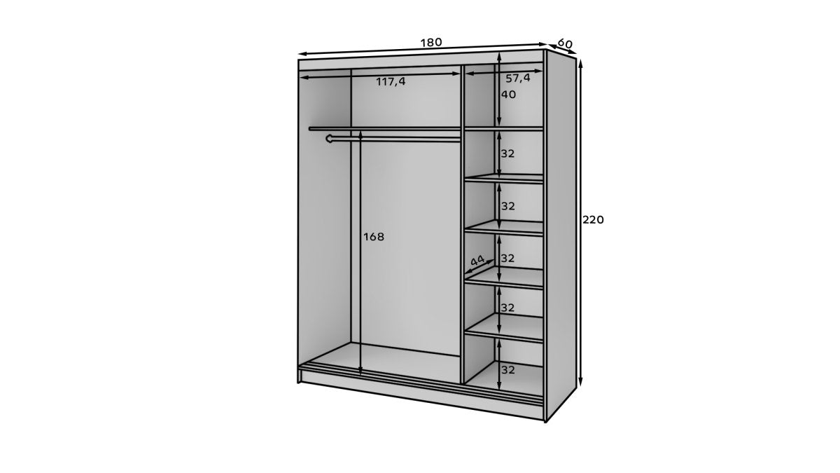 Designer Schrank Beatrix - Luxusbetten24