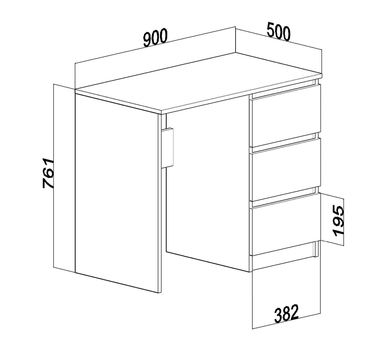 Designer Schreibtisch Scrivi mit Stauraum - Luxusbetten24