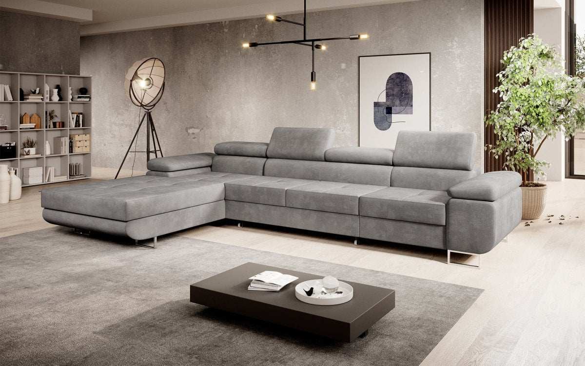 Designer Sofa Alonzo Maxi mit Schlaf- und Klappfunktion (Samt) - Luxusbetten24