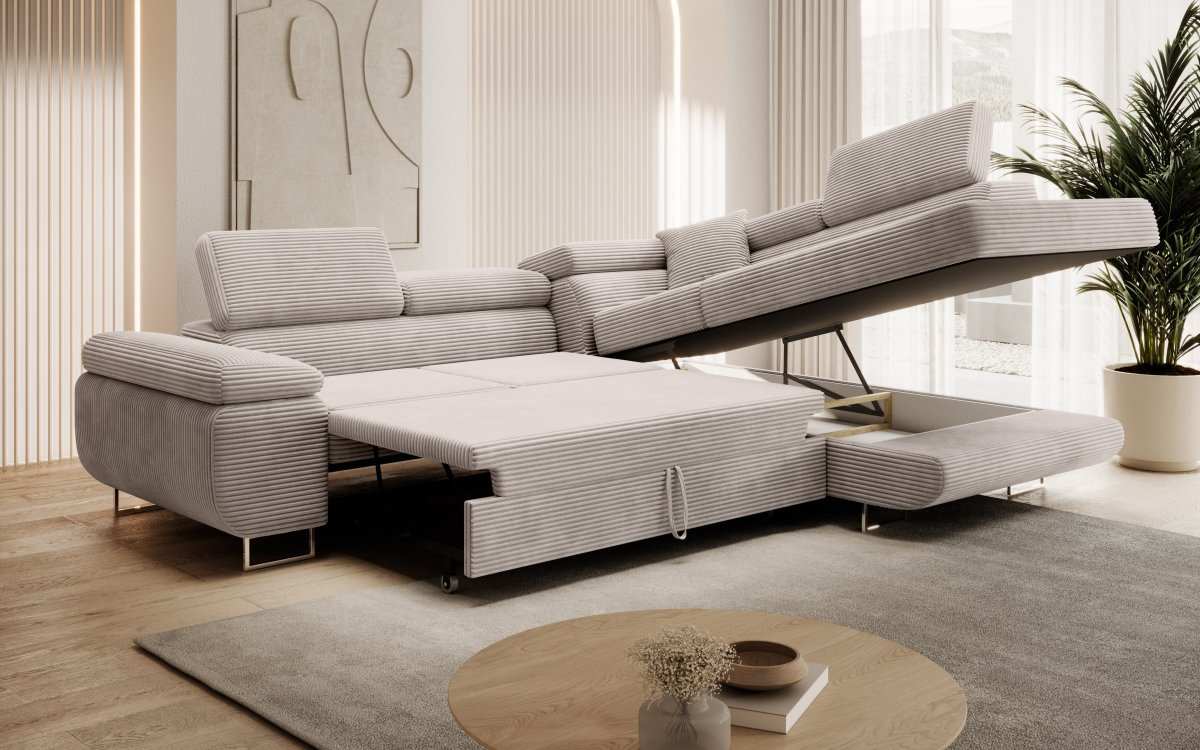 Designer Sofa Aston mit Schlaf- und Klappfunktion - Luxusbetten24