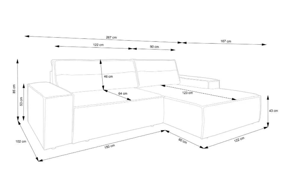 Designer Sofa Chloe mit Schlaffunktion - Luxusbetten24