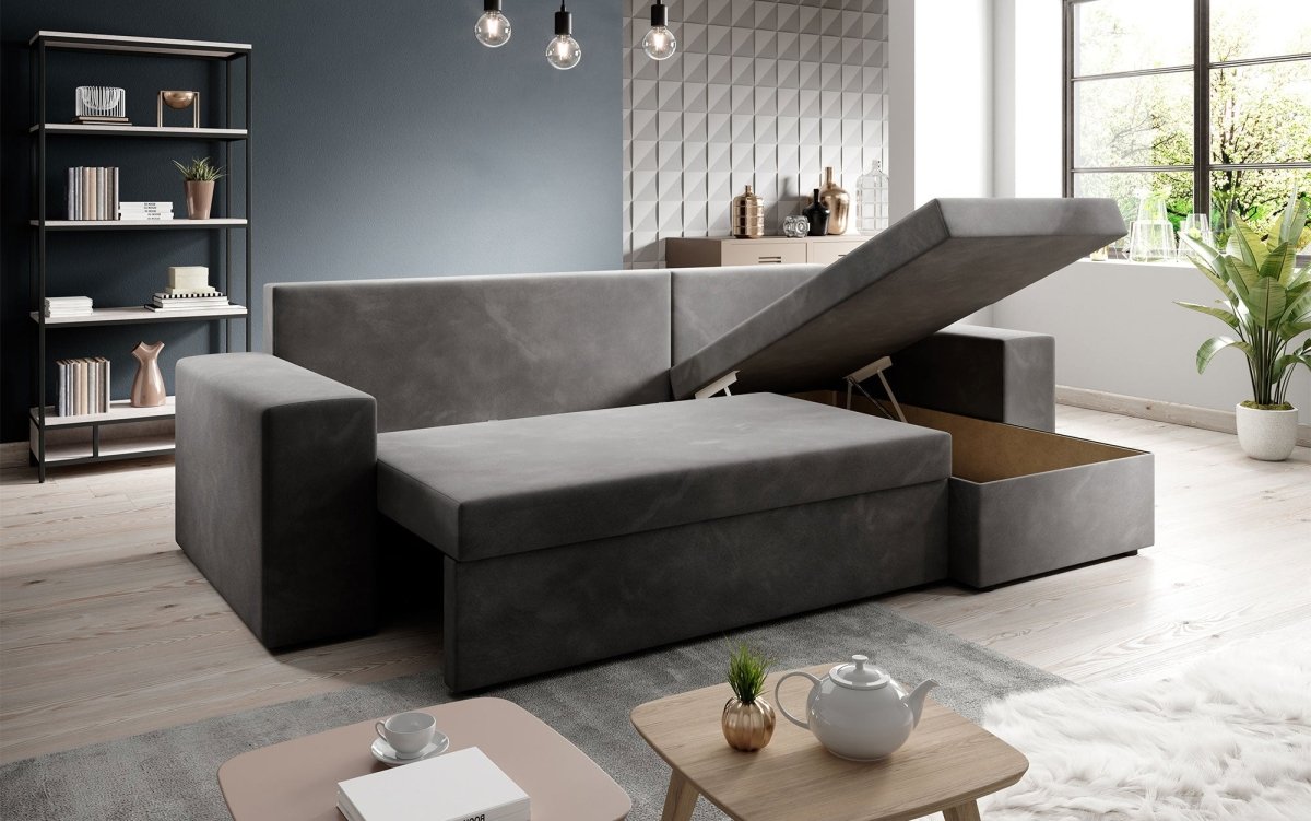 Designer Sofa Denver mit Schlaf- und Klappfunktion - Luxusbetten24