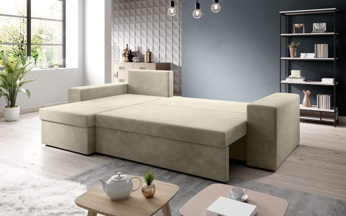 Designer Sofa Denver mit Schlaf- und Klappfunktion - Luxusbetten24