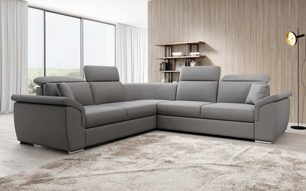 Designer Sofa Fernando mit Schlaffunktion und Stauraum - Luxusbetten24