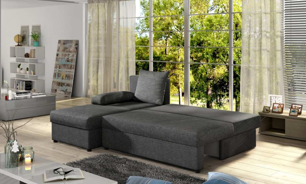 Designer Sofa Gino mit Stauraum und Schlaffunktion - Luxusbetten24