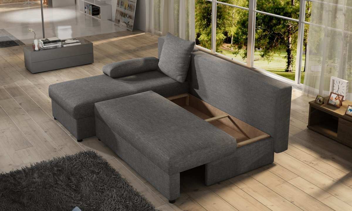 Designer Sofa Gino mit Stauraum und Schlaffunktion - Luxusbetten24