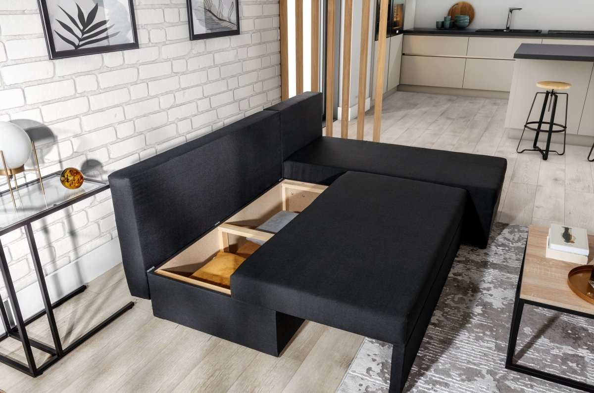 Designer Sofa Gino mit Stauraum und Schlaffunktion - Luxusbetten24