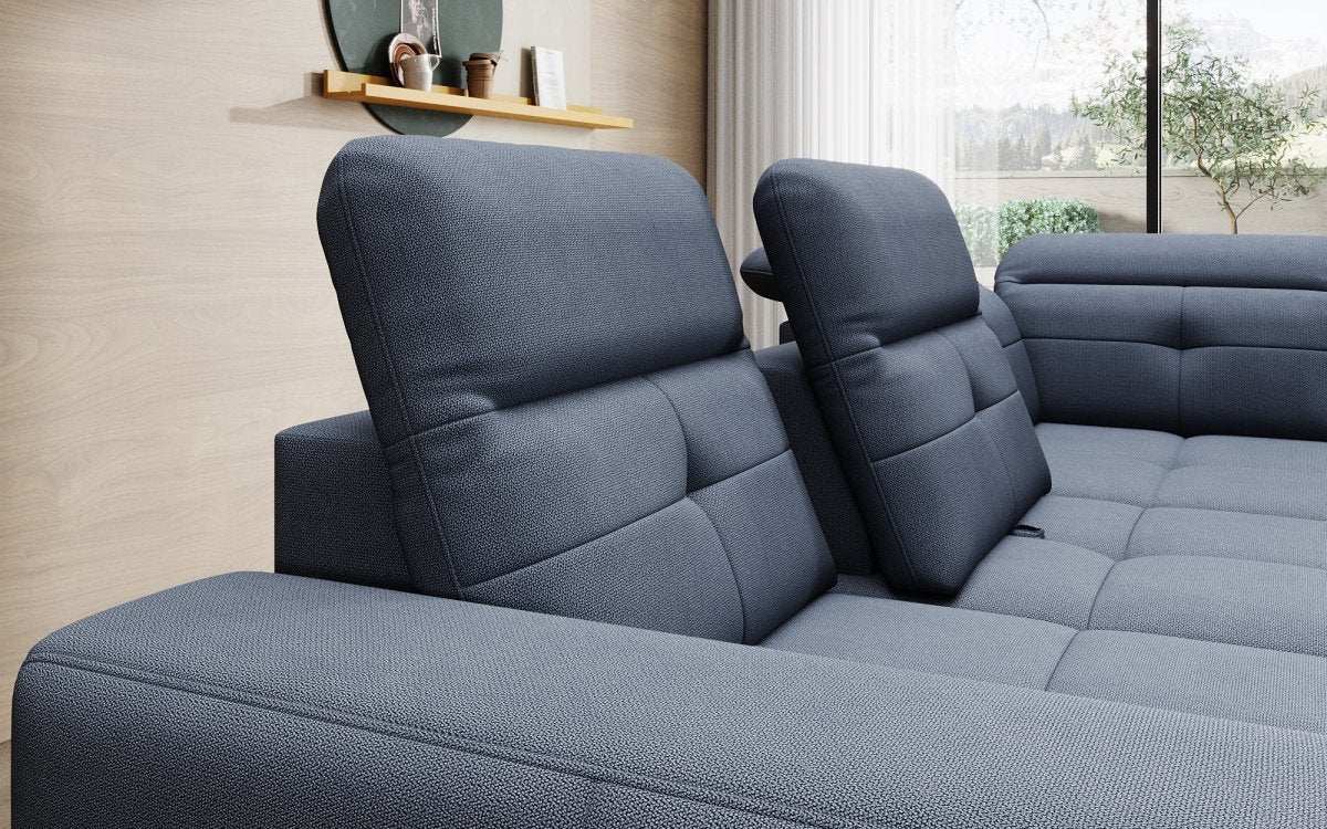 Designer Sofa Isabella mit verstellbarer Kopf- und Rückenlehne - Luxusbetten24