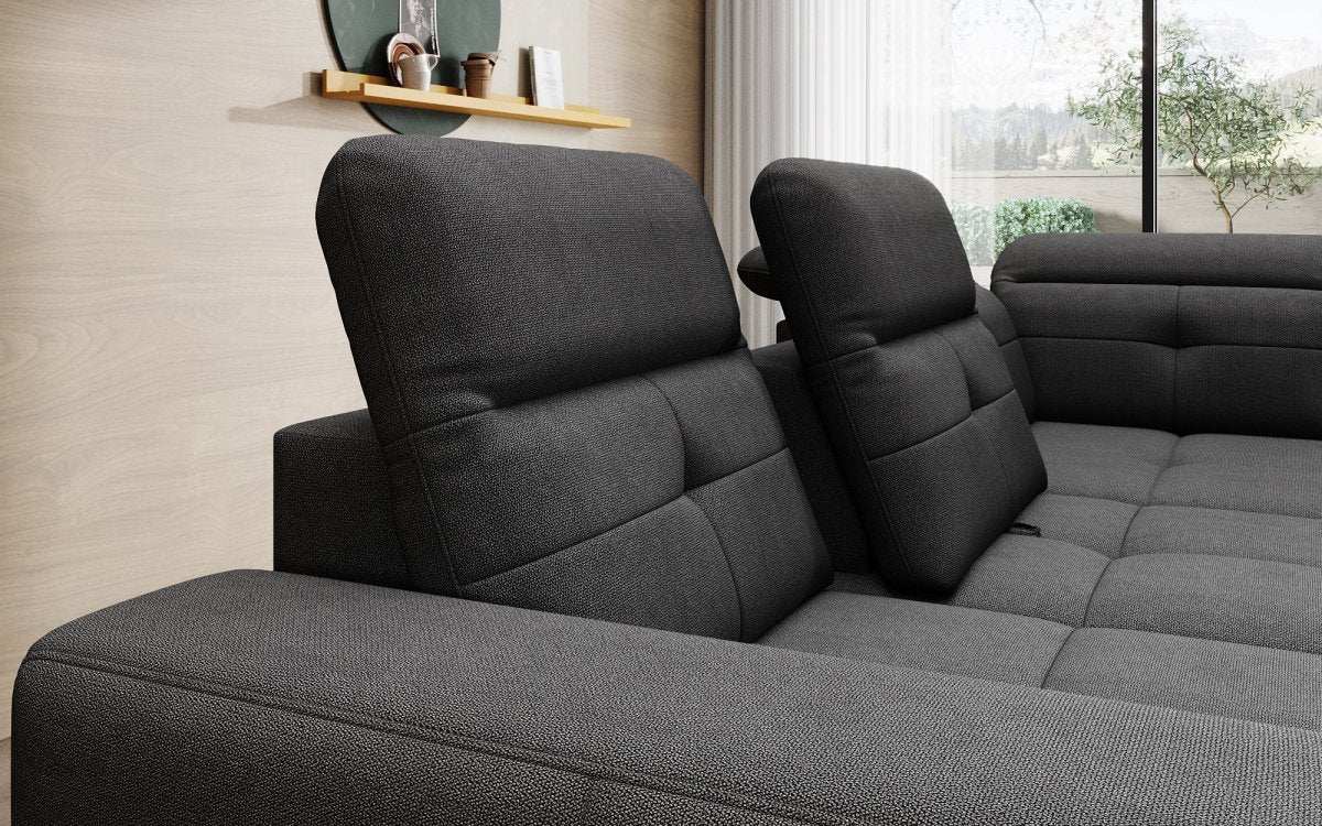 Designer Sofa Isabella mit verstellbarer Kopf- und Rückenlehne - Luxusbetten24