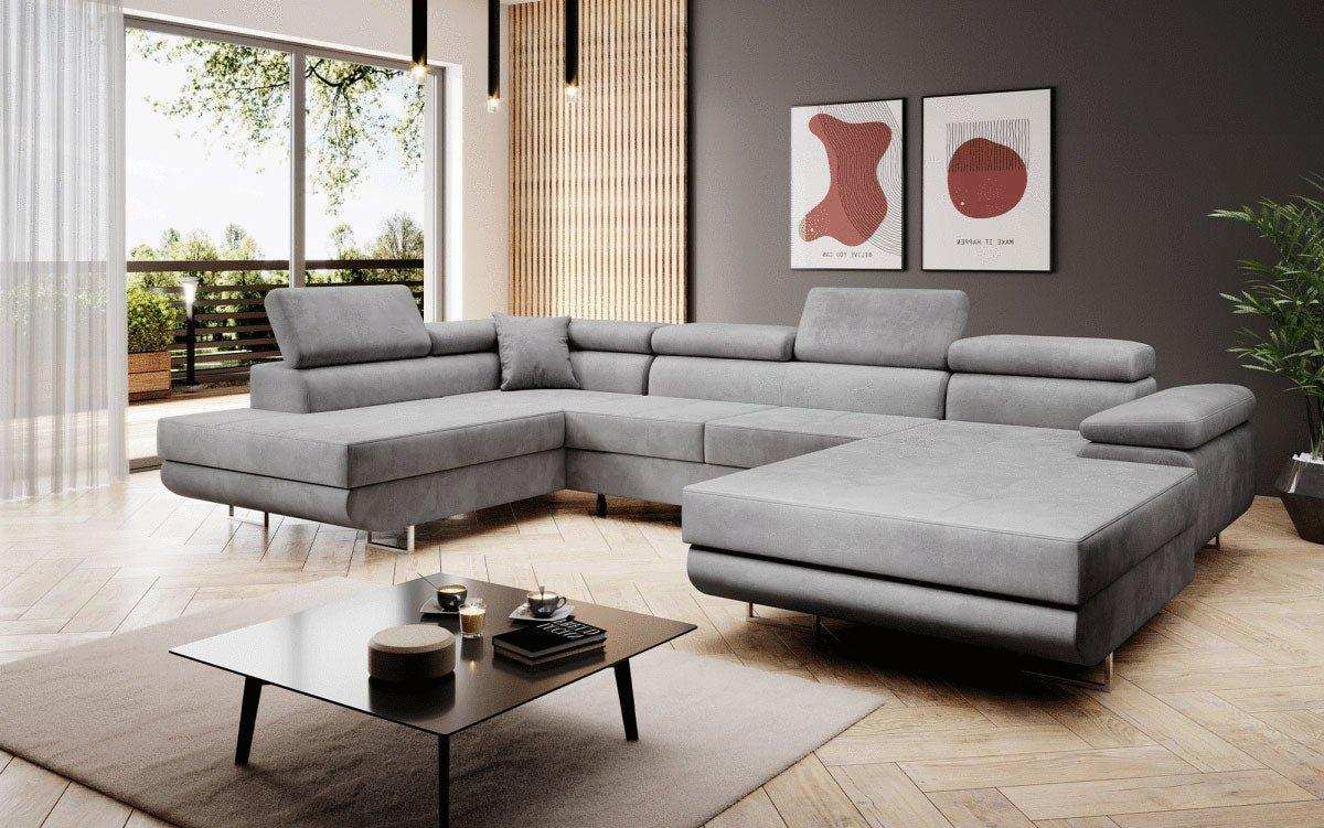 Designer Sofa Lago mit Schlaf - und Klappfunktion (Samt) - Luxusbetten24