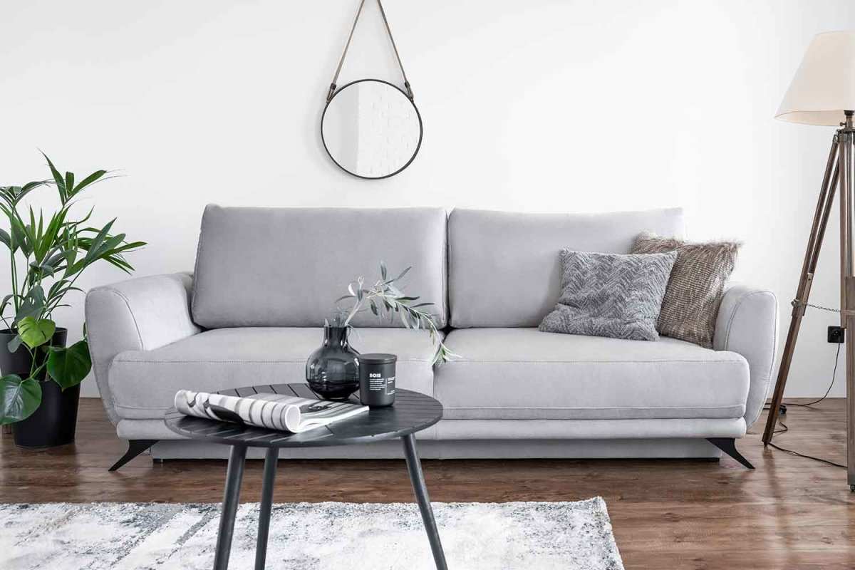 Designer Sofa Megan mit Schlaffunktion und Stauraum - Luxusbetten24