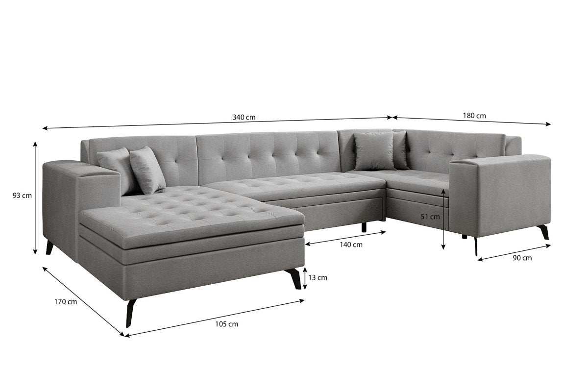 Designer Sofa Neola mit Schlaffunktion - Luxusbetten24