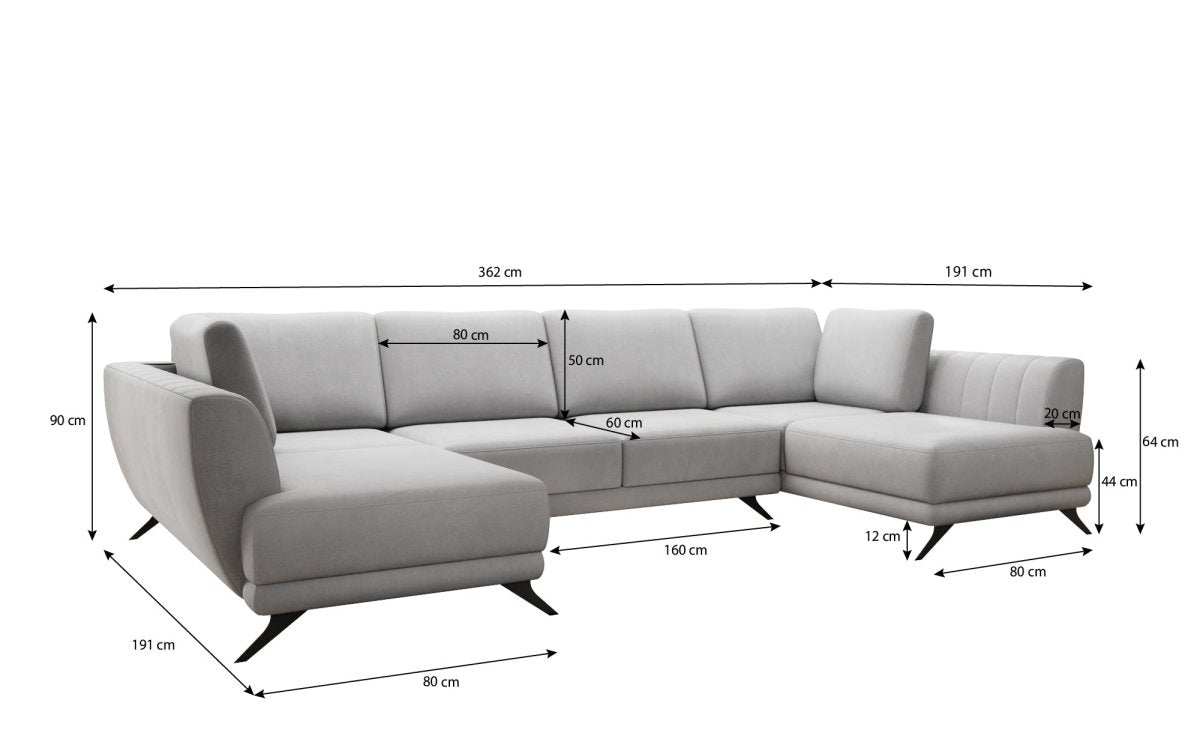 Designer Sofa Nina mit Schlaffunktion - Luxusbetten24