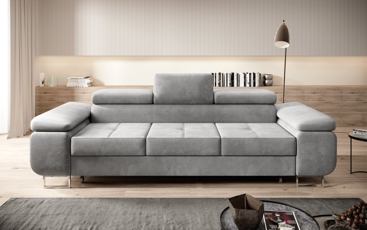 Designer Sofa Siera mit Schlaffunktion (Samt) - Luxusbetten24