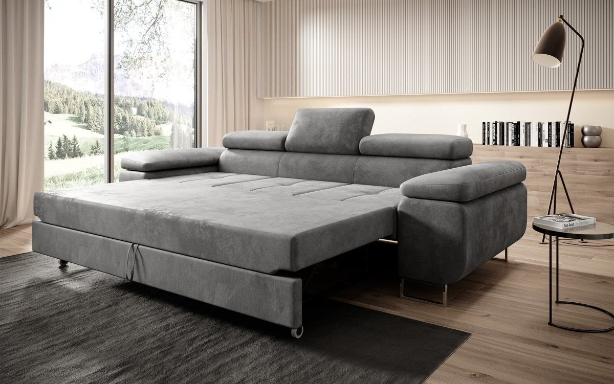 Designer Sofa Siera mit Schlaffunktion (Samt) - Luxusbetten24