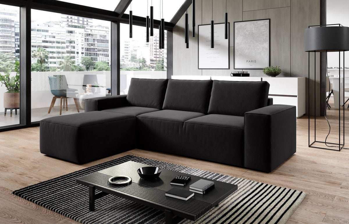 Designer Sofa Solaris mit Schlaffunktion und Stauraum - Luxusbetten24